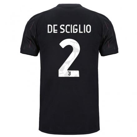 Kinder Fußball Mattia De Sciglio #2 Schwarz Auswärtstrikot Trikot 2021/22 T-shirt