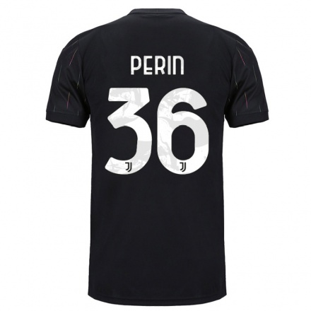 Kinder Fußball Mattia Perin #36 Schwarz Auswärtstrikot Trikot 2021/22 T-Shirt