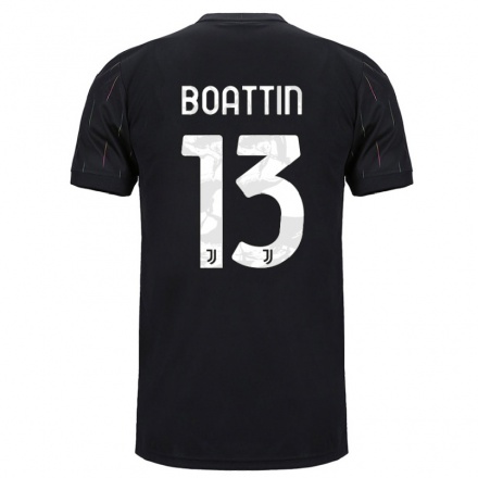 Kinder Fußball Lisa Boattin #13 Schwarz Auswärtstrikot Trikot 2021/22 T-Shirt
