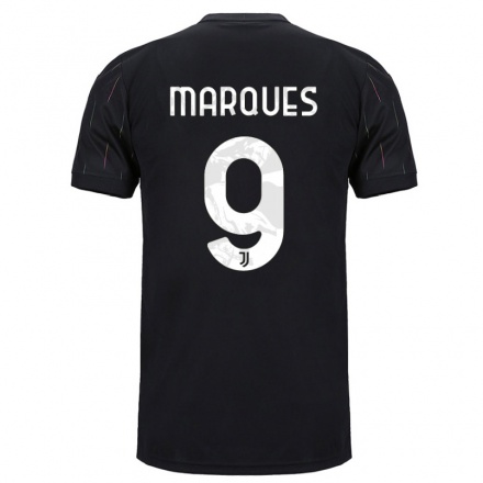 Kinder Fußball Alejandro Marques #9 Schwarz Auswärtstrikot Trikot 2021/22 T-Shirt
