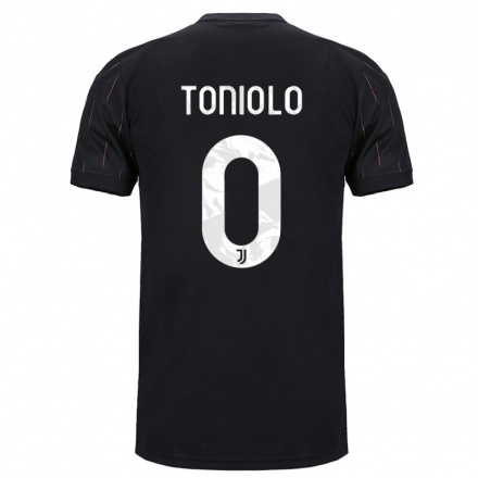 Kinder Fußball Martina Toniolo #0 Schwarz Auswärtstrikot Trikot 2021/22 T-shirt