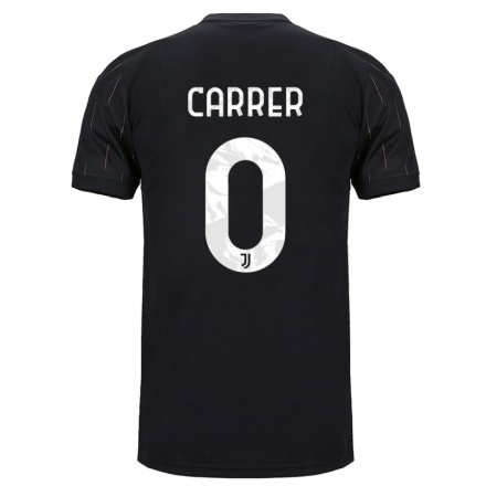 Kinder Fußball Kristin Carrer #0 Schwarz Auswärtstrikot Trikot 2021/22 T-Shirt