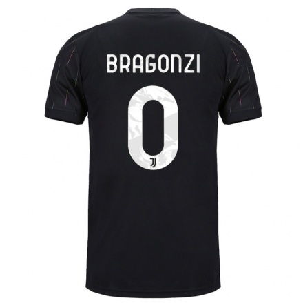 Kinder Fußball Asia Bragonzi #0 Schwarz Auswärtstrikot Trikot 2021/22 T-Shirt