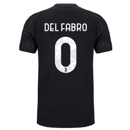Kinder Fußball Dario Del Fabro #0 Schwarz Auswärtstrikot Trikot 2021/22 T-Shirt