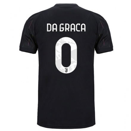 Kinder Fußball Marco Da Graca #0 Schwarz Auswärtstrikot Trikot 2021/22 T-Shirt