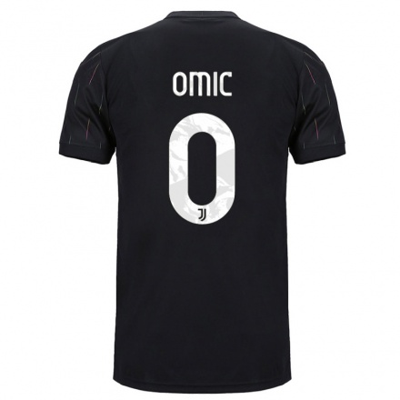 Kinder Fußball Ervin Omic #0 Schwarz Auswärtstrikot Trikot 2021/22 T-shirt
