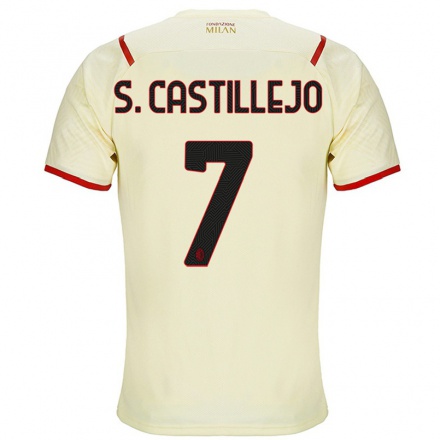 Kinder Fußball Samu Castillejo #7 Sekt Auswärtstrikot Trikot 2021/22 T-Shirt