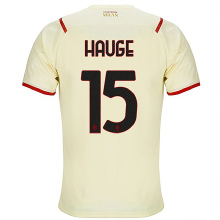 Kinder Fußball Jens Petter Hauge #15 Sekt Auswärtstrikot Trikot 2021/22 T-shirt