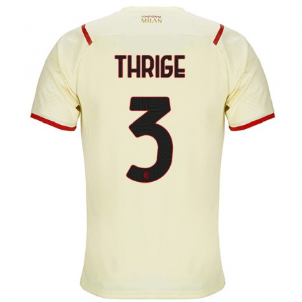 Kinder Fußball Sara Thrige #3 Sekt Auswärtstrikot Trikot 2021/22 T-shirt