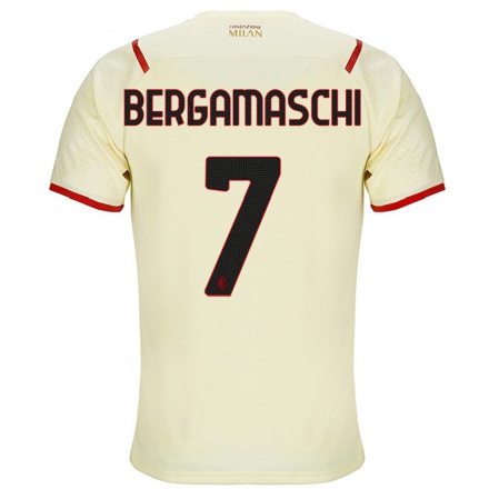 Kinder Fußball Valentina Bergamaschi #7 Sekt Auswärtstrikot Trikot 2021/22 T-shirt