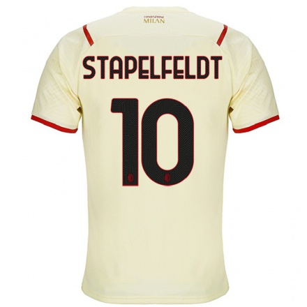 Kinder Fußball Nina Stapelfeldt #10 Sekt Auswärtstrikot Trikot 2021/22 T-Shirt