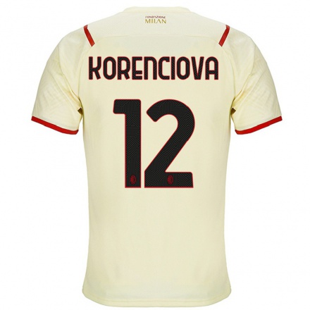 Kinder Fußball Maria Korenciova #12 Sekt Auswärtstrikot Trikot 2021/22 T-Shirt