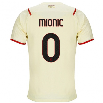 Kinder Fußball Antonio Mionic #0 Sekt Auswärtstrikot Trikot 2021/22 T-shirt