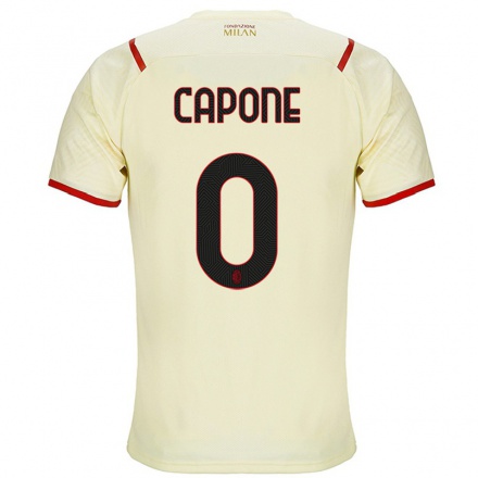 Kinder Fußball Andrea Capone #0 Sekt Auswärtstrikot Trikot 2021/22 T-shirt