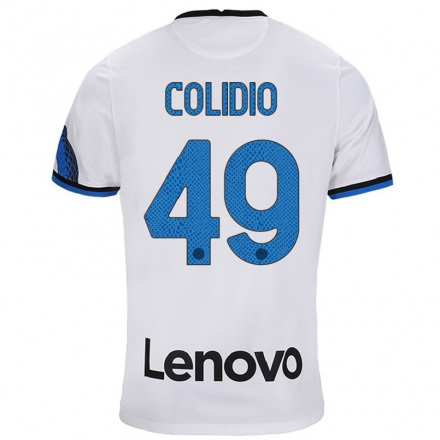 Kinder Fußball Facundo Colidio #49 Weiß Blau Auswärtstrikot Trikot 2021/22 T-Shirt