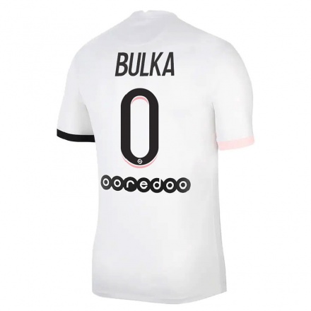 Kinder Fußball Marcin Bulka #0 Weiß Rosa Auswärtstrikot Trikot 2021/22 T-shirt