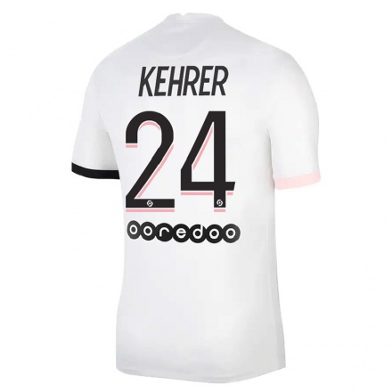 Kinder Fußball Thilo Kehrer #24 Weiß Rosa Auswärtstrikot Trikot 2021/22 T-Shirt