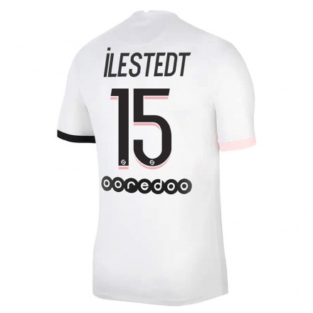 Kinder Fußball Amanda Ilestedt #15 Weiß Rosa Auswärtstrikot Trikot 2021/22 T-Shirt
