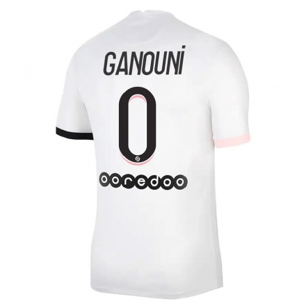 Kinder Fußball Mehdi Ganouni #0 Weiß Rosa Auswärtstrikot Trikot 2021/22 T-shirt