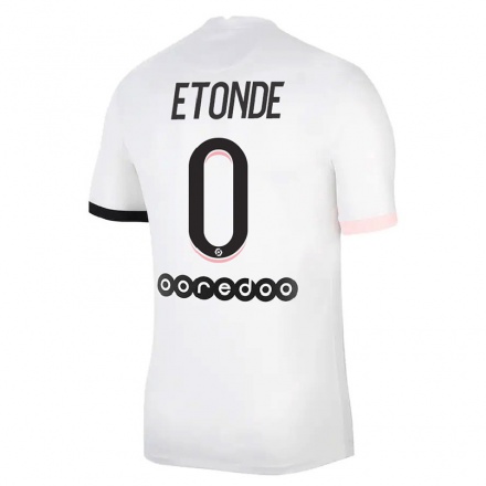 Kinder Fußball Romaric Etonde #0 Weiß Rosa Auswärtstrikot Trikot 2021/22 T-shirt