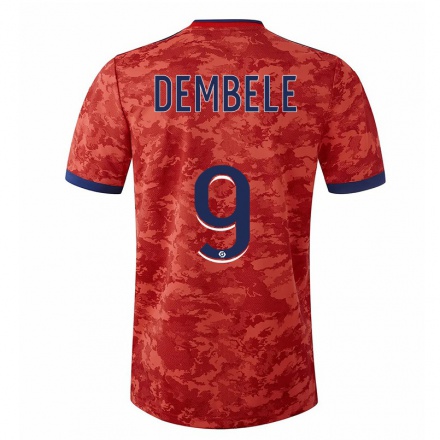 Kinder Fußball Moussa Dembele #9 Orange Auswärtstrikot Trikot 2021/22 T-Shirt