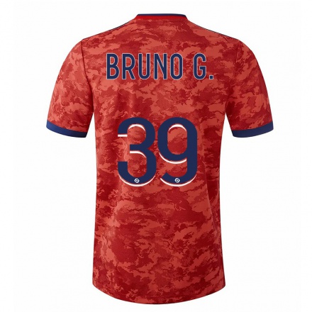 Kinder Fußball Bruno Guimaraes #39 Orange Auswärtstrikot Trikot 2021/22 T-Shirt