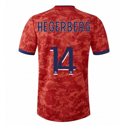 Kinder Fußball Ada Hegerberg #14 Orange Auswärtstrikot Trikot 2021/22 T-Shirt