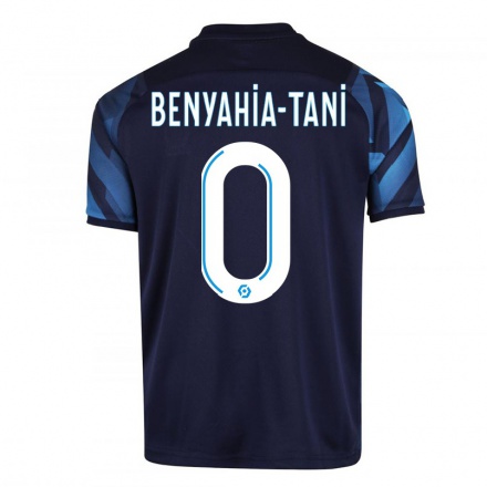 Kinder Fußball Aylan Benyahia-Tani #0 Dunkelblau Auswärtstrikot Trikot 2021/22 T-Shirt