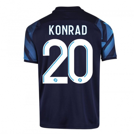 Kinder Fußball Konrad de la Fuente #20 Dunkelblau Auswärtstrikot Trikot 2021/22 T-Shirt