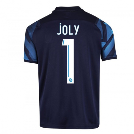 Kinder Fußball Blandine Joly #1 Dunkelblau Auswärtstrikot Trikot 2021/22 T-Shirt