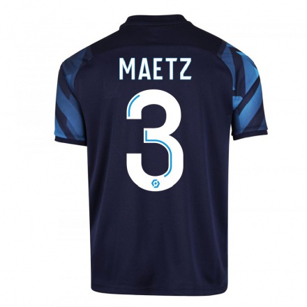 Kinder Fußball Agathe Maetz #3 Dunkelblau Auswärtstrikot Trikot 2021/22 T-Shirt