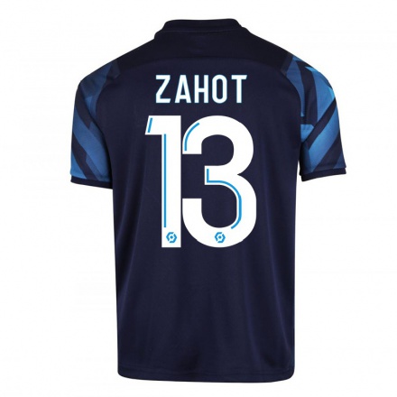 Kinder Fußball Sarah Zahot #13 Dunkelblau Auswärtstrikot Trikot 2021/22 T-Shirt