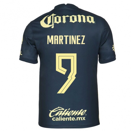 Kinder Fußball Roger Martinez #9 Navy Blau Auswärtstrikot Trikot 2021/22 T-Shirt