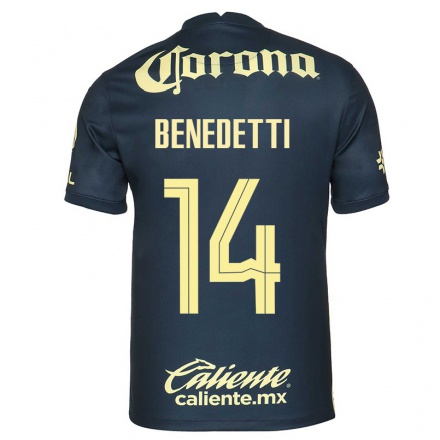 Kinder Fußball Nicolas Benedetti #14 Navy Blau Auswärtstrikot Trikot 2021/22 T-shirt
