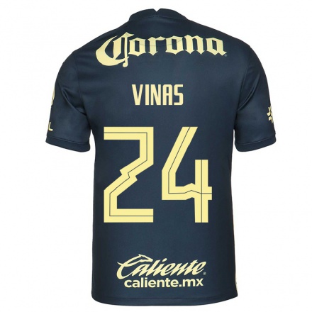 Kinder Fußball Federico Vinas #24 Navy Blau Auswärtstrikot Trikot 2021/22 T-Shirt