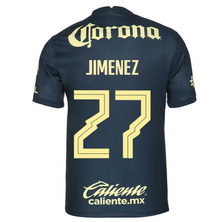 Kinder Fußball Oscar Jimenez #27 Navy Blau Auswärtstrikot Trikot 2021/22 T-Shirt