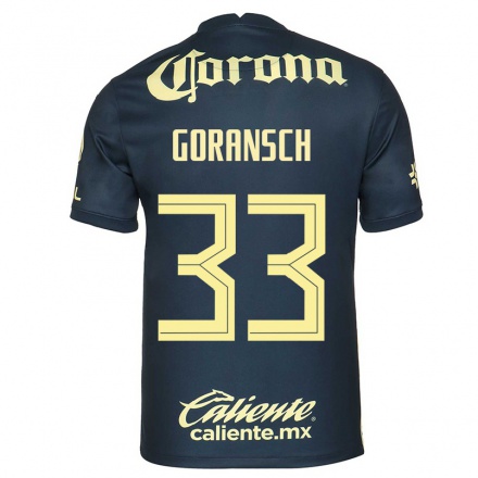 Kinder Fußball Adrian Goransch #33 Navy Blau Auswärtstrikot Trikot 2021/22 T-Shirt