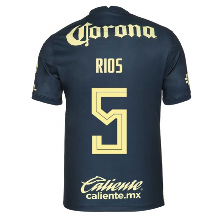 Kinder Fußball Ximena Rios #5 Navy Blau Auswärtstrikot Trikot 2021/22 T-Shirt