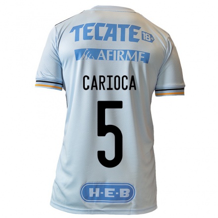 Kinder Fußball Rafael Carioca #5 Hellblau Auswärtstrikot Trikot 2021/22 T-Shirt
