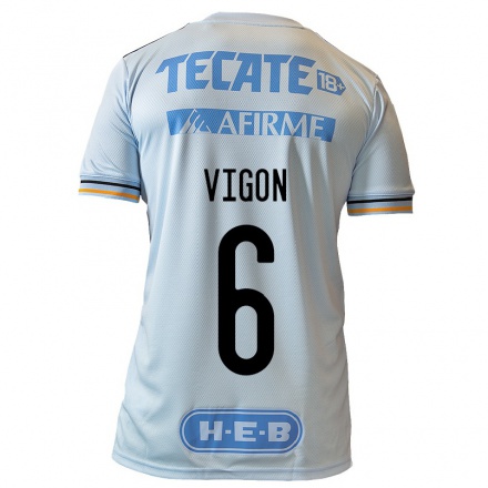 Kinder Fußball Juan Vigon #6 Hellblau Auswärtstrikot Trikot 2021/22 T-Shirt
