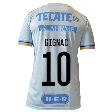 Kinder Fußball Andre-Pierre Gignac #10 Hellblau Auswärtstrikot Trikot 2021/22 T-Shirt