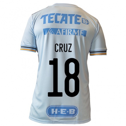 Kinder Fußball Aldo Cruz #18 Hellblau Auswärtstrikot Trikot 2021/22 T-Shirt