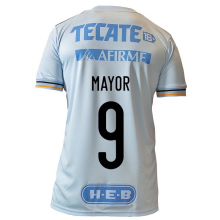 Kinder Fußball Stephany Mayor #9 Hellblau Auswärtstrikot Trikot 2021/22 T-Shirt