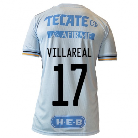 Kinder Fußball Natalia Villareal #17 Hellblau Auswärtstrikot Trikot 2021/22 T-Shirt