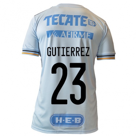 Kinder Fußball Jana Gutierrez #23 Hellblau Auswärtstrikot Trikot 2021/22 T-Shirt