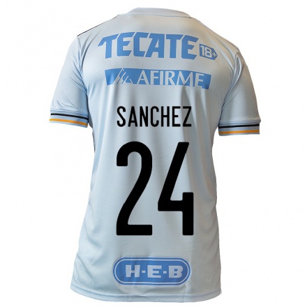 Kinder Fußball Maria Sanchez #24 Hellblau Auswärtstrikot Trikot 2021/22 T-Shirt
