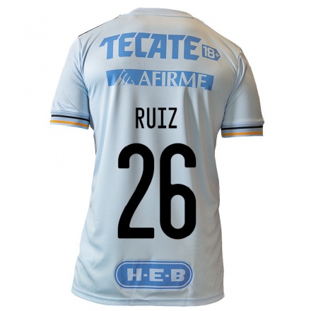Kinder Fußball Michel Ruiz #26 Hellblau Auswärtstrikot Trikot 2021/22 T-Shirt
