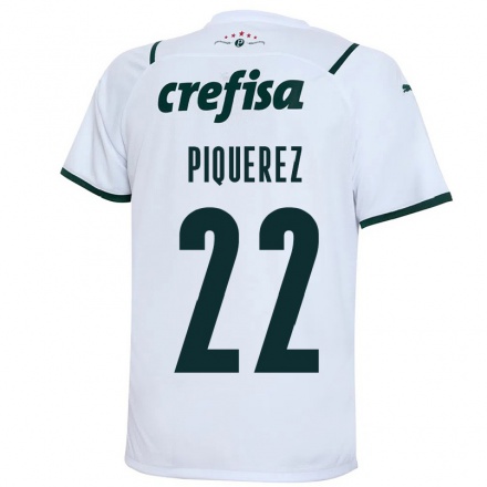 Kinder Fußball Joaquin Piquerez #22 Weiß Auswärtstrikot Trikot 2021/22 T-Shirt