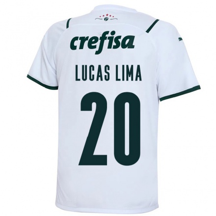 Kinder Fußball Lucas Lima #20 Weiß Auswärtstrikot Trikot 2021/22 T-Shirt