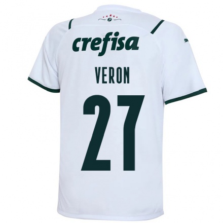 Kinder Fußball Gabriel Veron #27 Weiß Auswärtstrikot Trikot 2021/22 T-Shirt